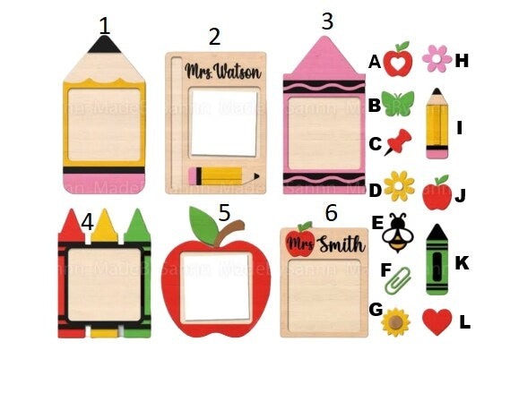 Teacher Wood Sticky Note Holder Counselor Educator Gift Desk Note Pad Personalized