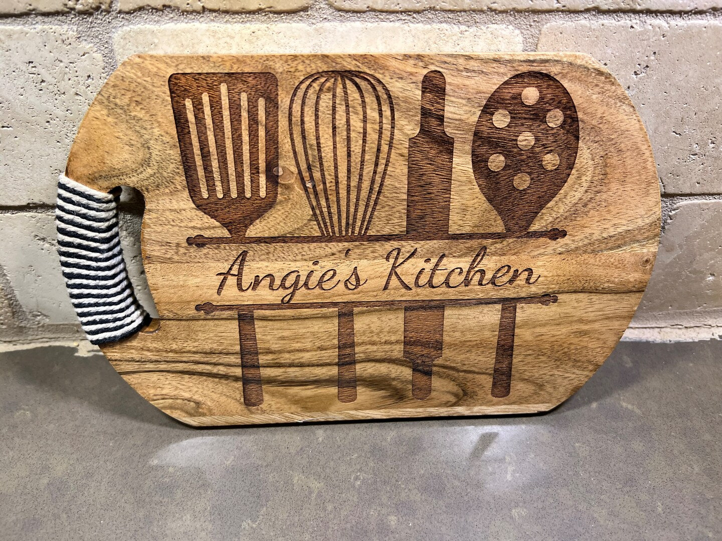 Kitchen Wood Acacia Charcuterie Board Cheese Platter Cutting Board Personalized Name