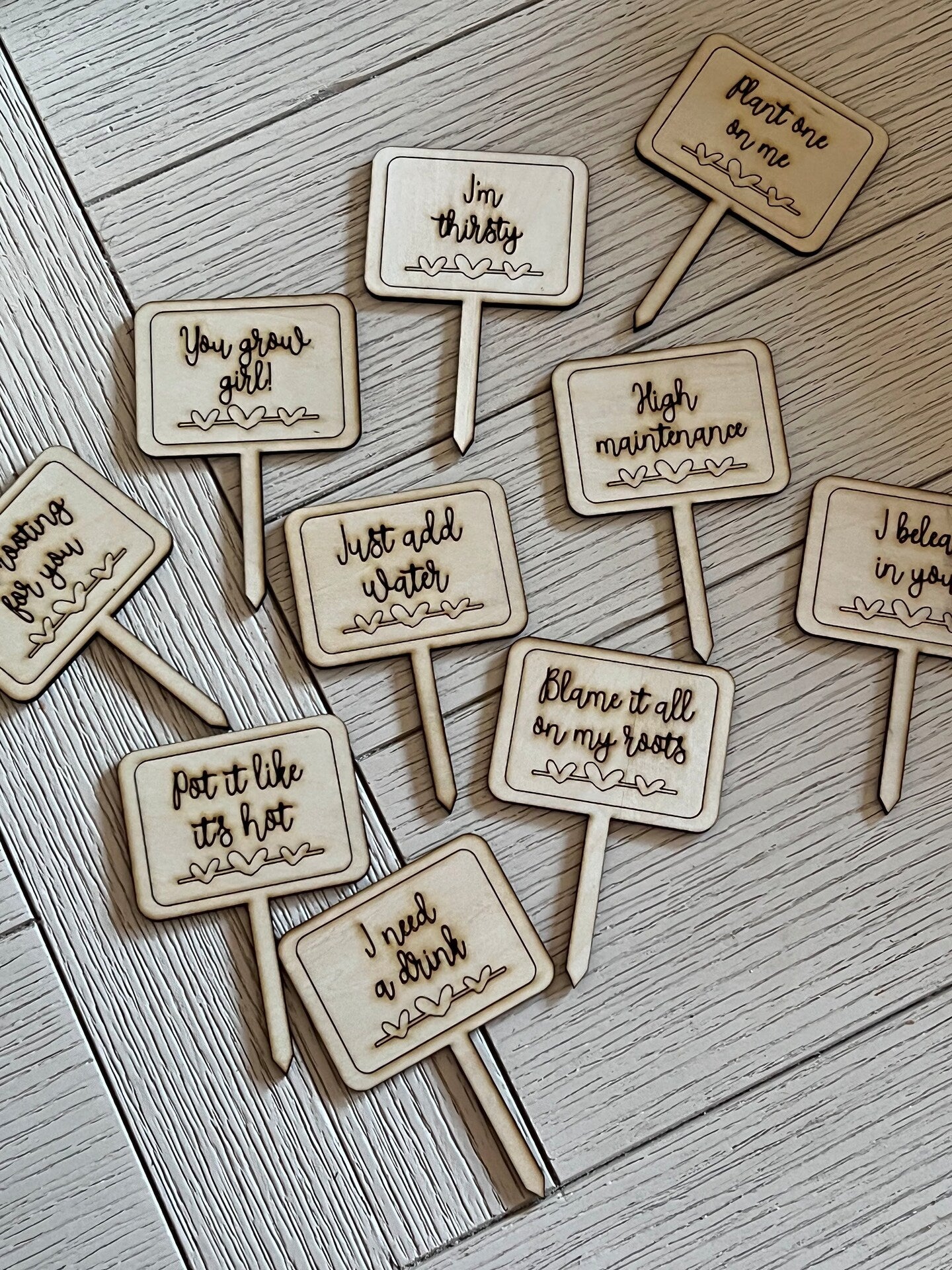 Plant Flower Garden Wood Stake Sign Funny Humorous Mothers Day Gift Spring Decor