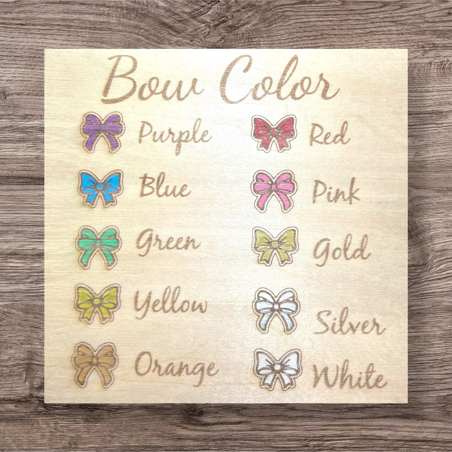 Hand Painted Wood Bow Stud Earrings Set Cheerleader Cheer Bow Coquette Bow Pink Blue Purple White