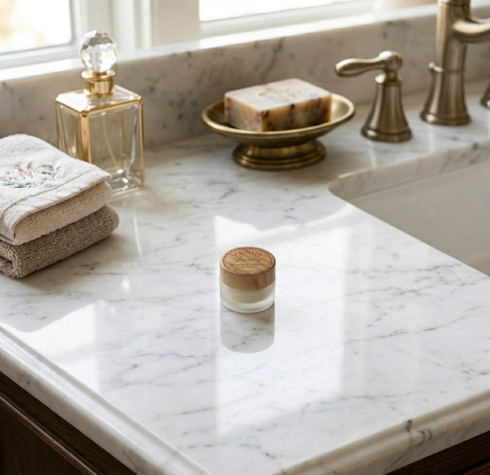 Handmade Lip Balm - Natural Shea Butter & Beeswax Lip Care Wood Lid Jar Lip Butter