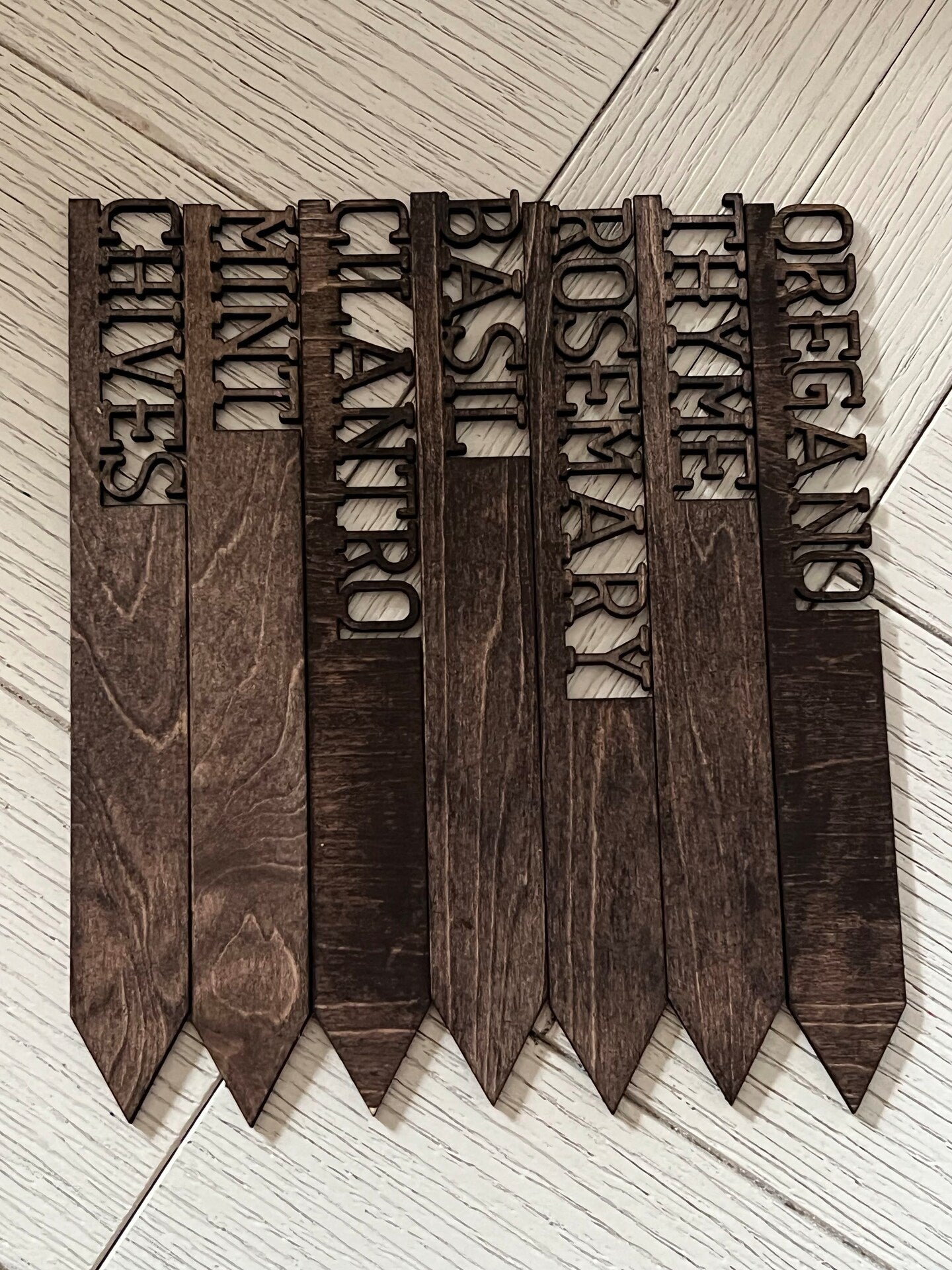 Wood Herb Garden Stakes Plant Stakes Garden Décor Mothers Day Gift Boho Rustic Farmhouse