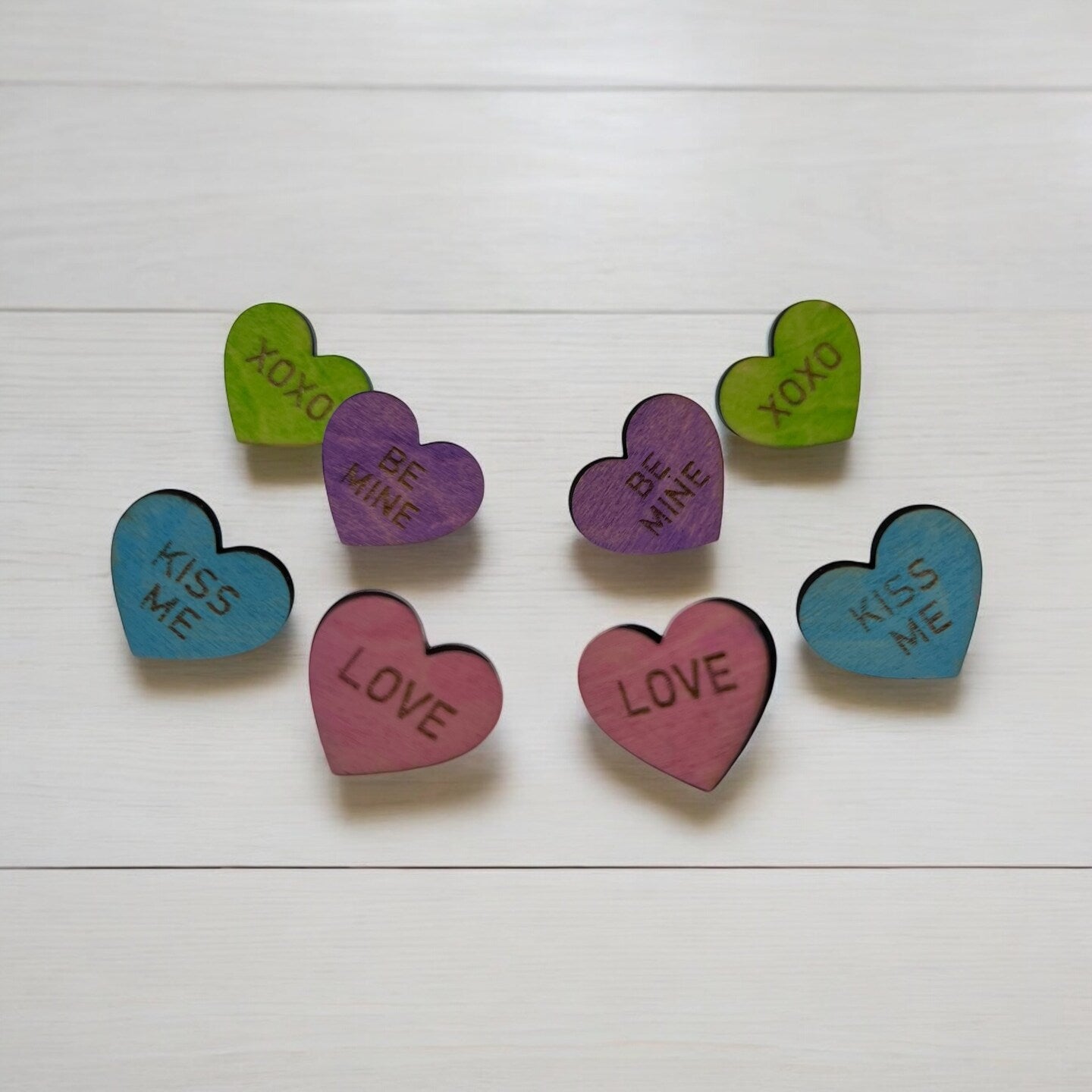 Sweet Heart Earrings Candy Valentine's Day Conversation Wood Stud Earring Set Valentine Gift