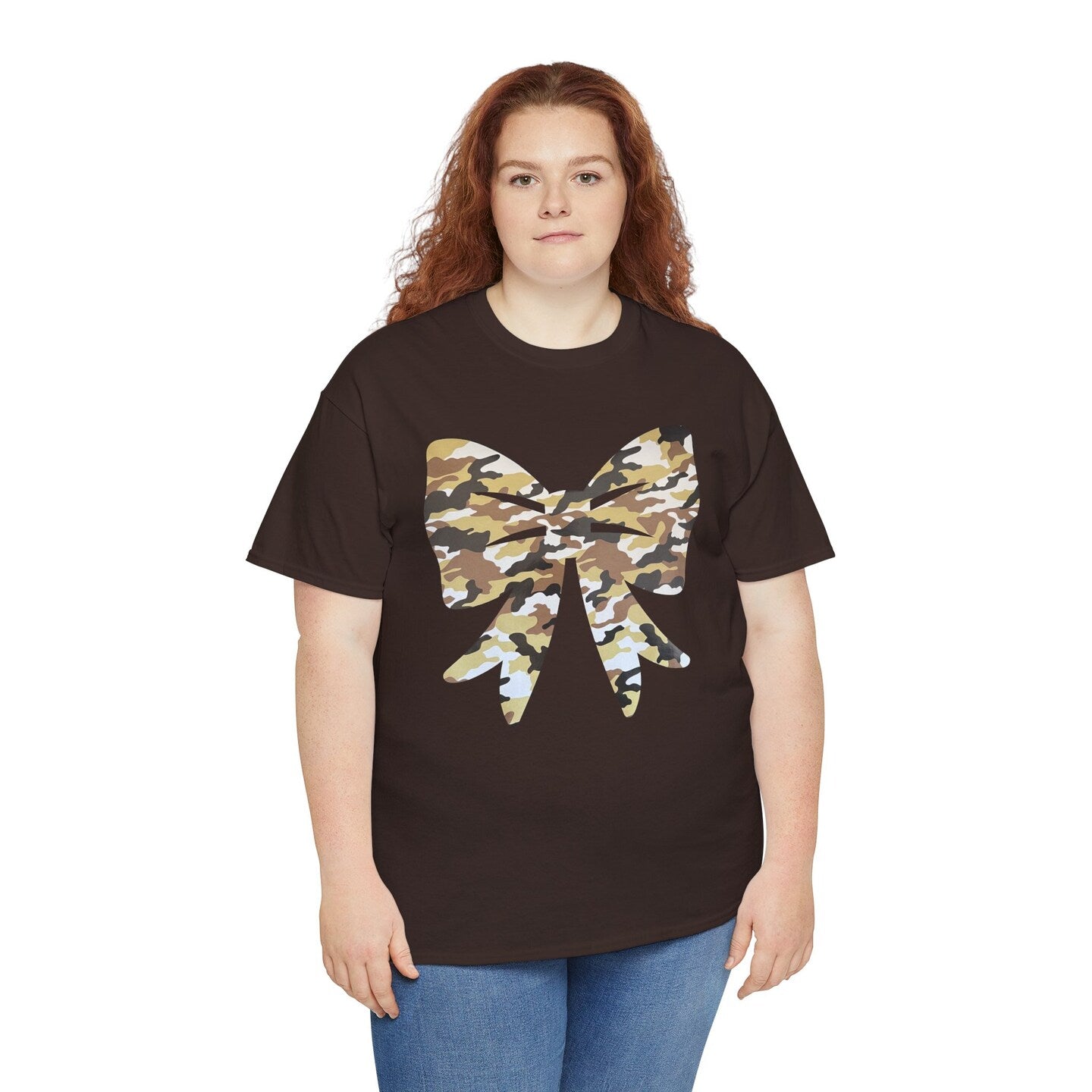 Military Crew Neck Sweatshirt T-Shirt Coquette Bow Hunting Camo Camouflage Mossy Oak Custom