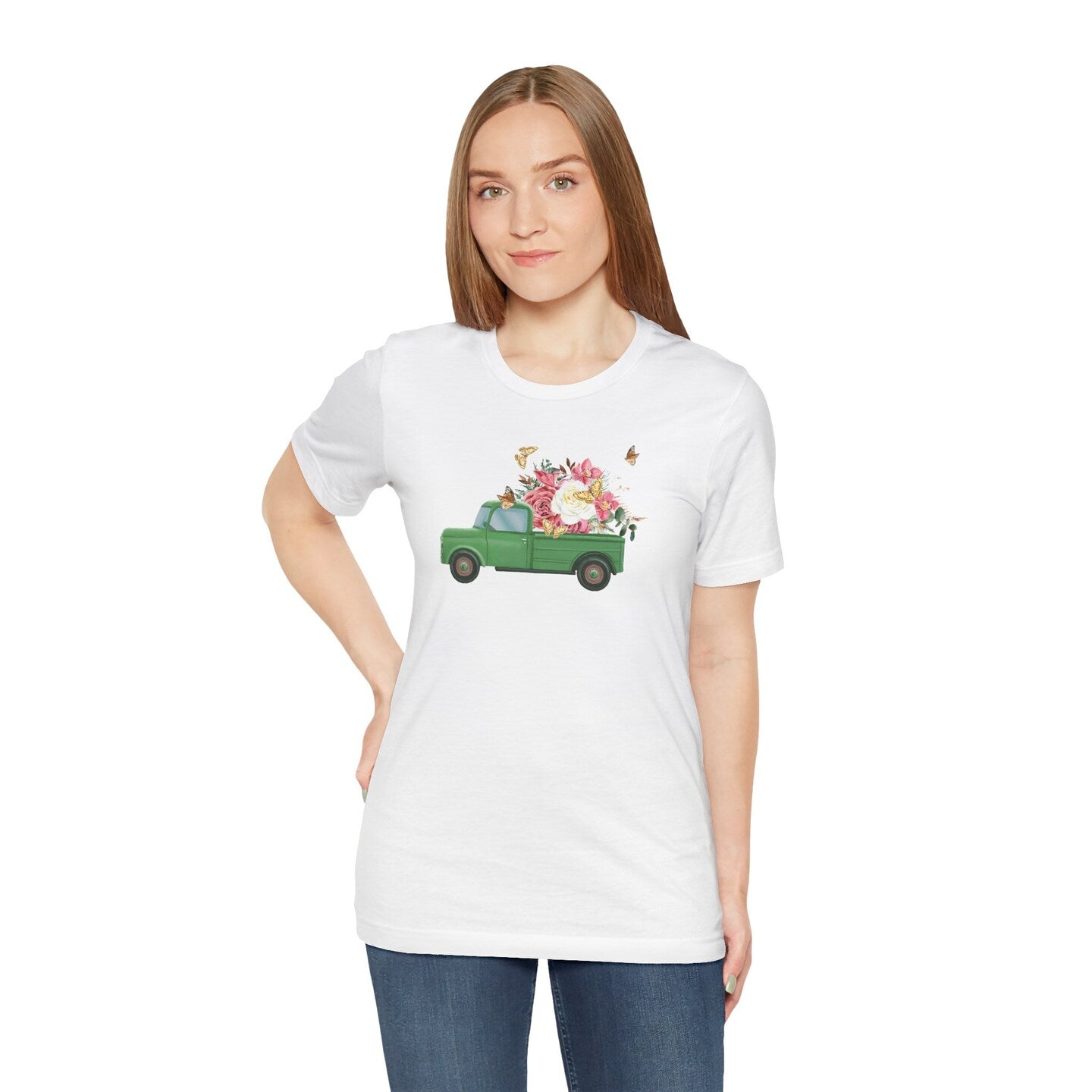 Farm T-Shirt Truck Flowers Floral Pig Highland Cow Mini Cow Flower Crown Cowboy Country Boot Western Watercolor Summer Women Men Unisex
