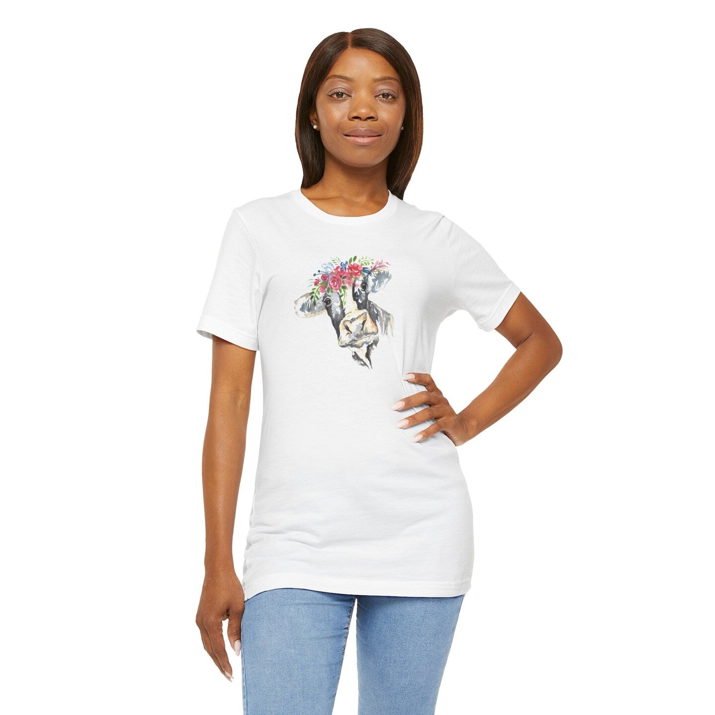 Farm T-Shirt Truck Flowers Floral Pig Highland Cow Mini Cow Flower Crown Cowboy Country Boot Western Watercolor Summer Women Men Unisex