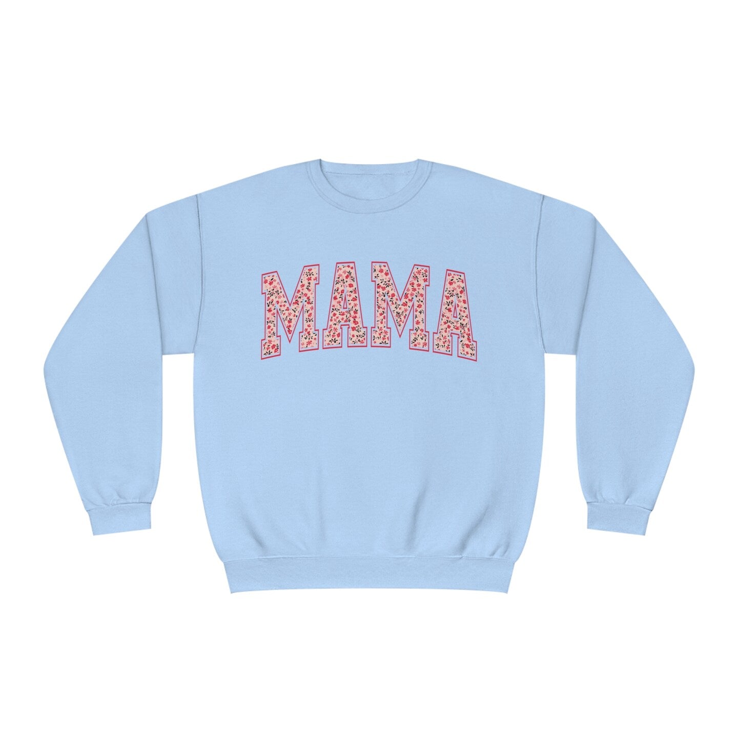 Mama Sweatshirt T-Shirt Crew Neck Retro Floral Cheetah Boho Pink Blue Green Mom Mother Shirt