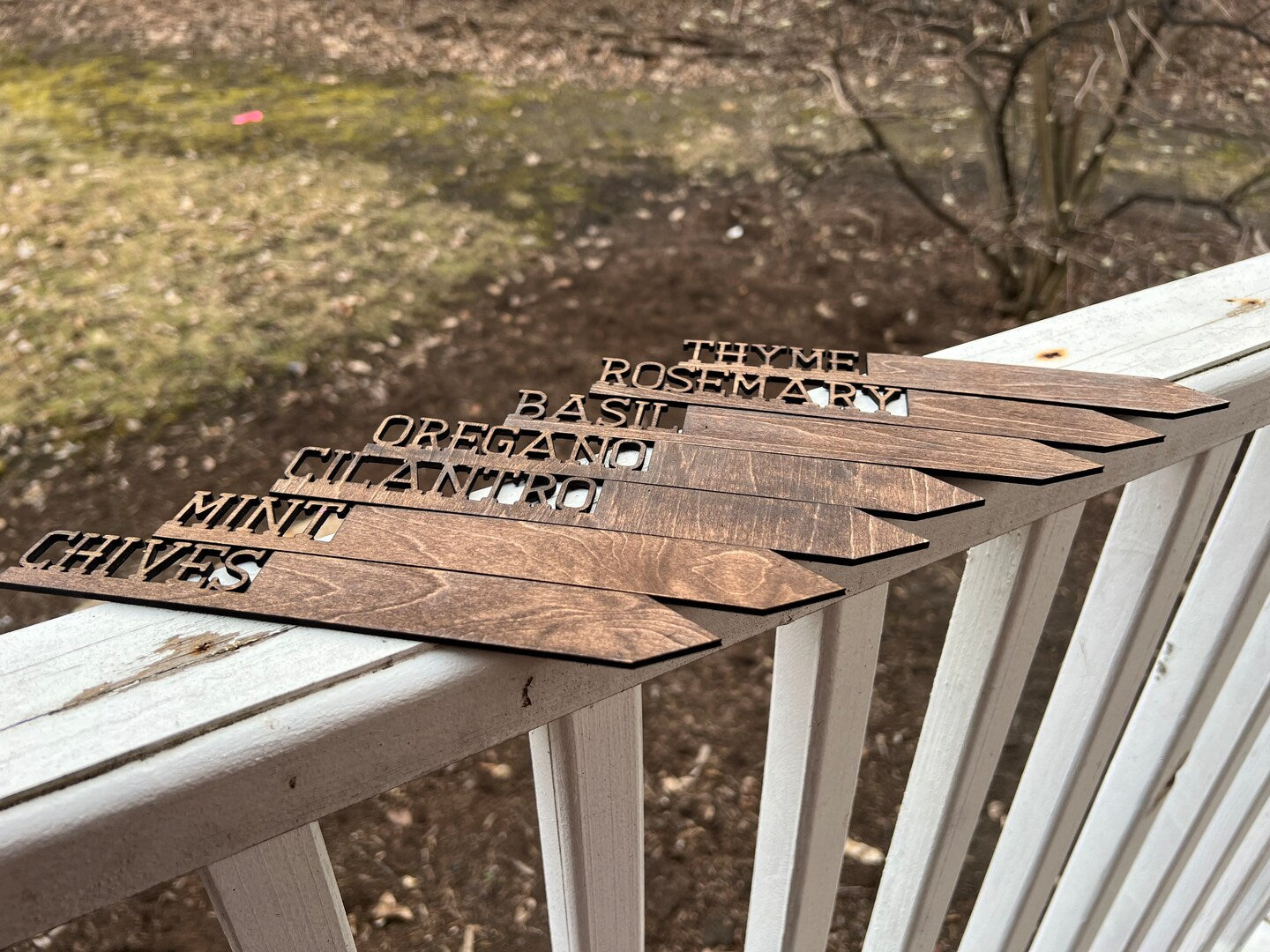 Wood Herb Garden Stakes Plant Stakes Garden Décor Mothers Day Gift Boho Rustic Farmhouse