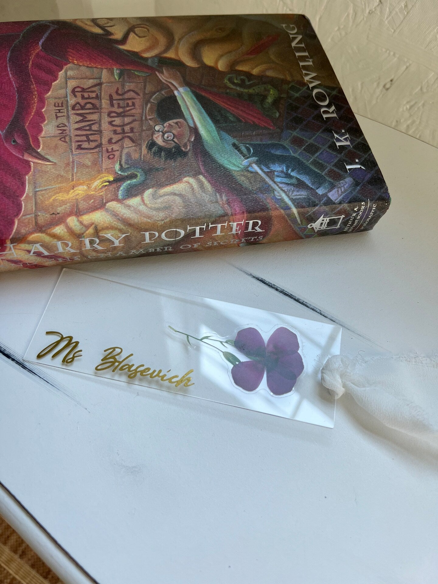 Pressed Flower Bookmark Name Personalized Custom Wildflower Teacher Gift Bridesmaid Gift Wedding Favor Shower Favor Party Favor