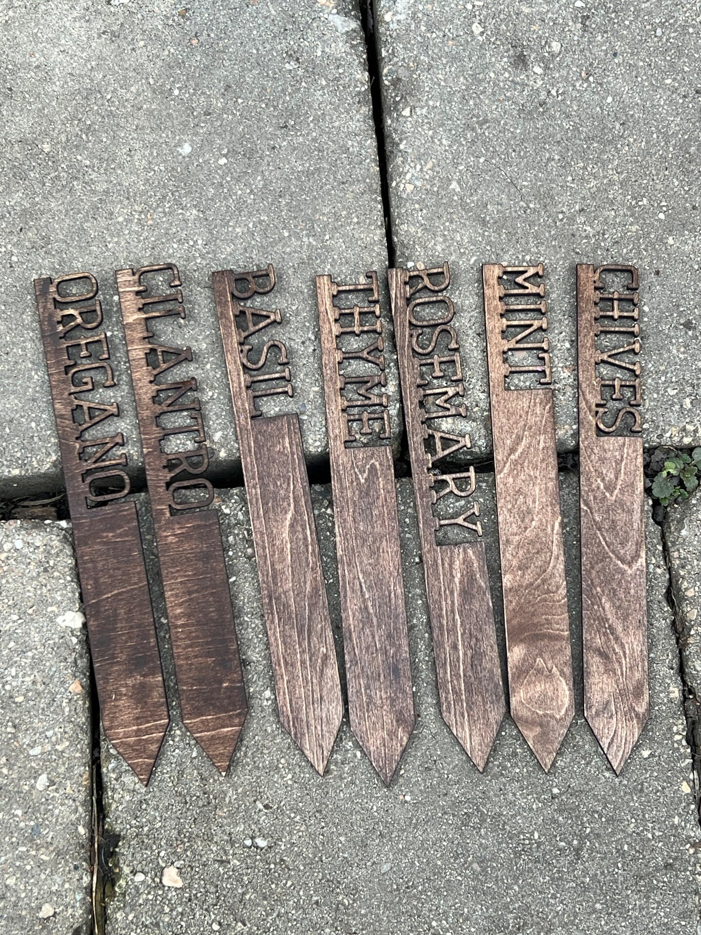 Wood Herb Garden Stakes Plant Stakes Garden Décor Mothers Day Gift Boho Rustic Farmhouse