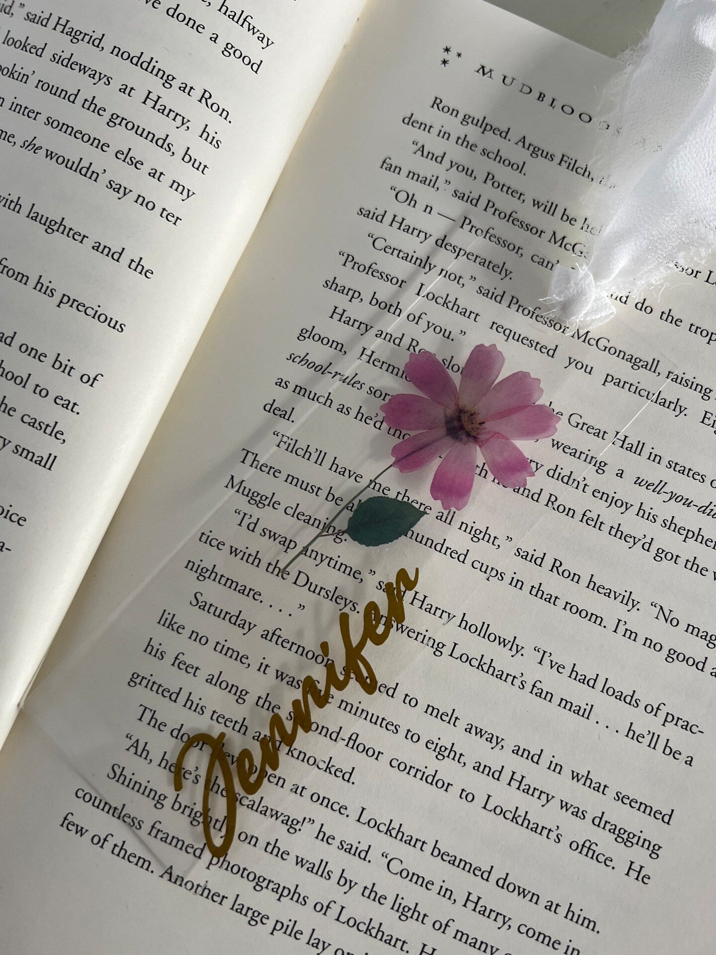 Pressed Flower Bookmark Name Personalized Custom Wildflower Teacher Gift Bridesmaid Gift Wedding Favor Shower Favor Party Favor