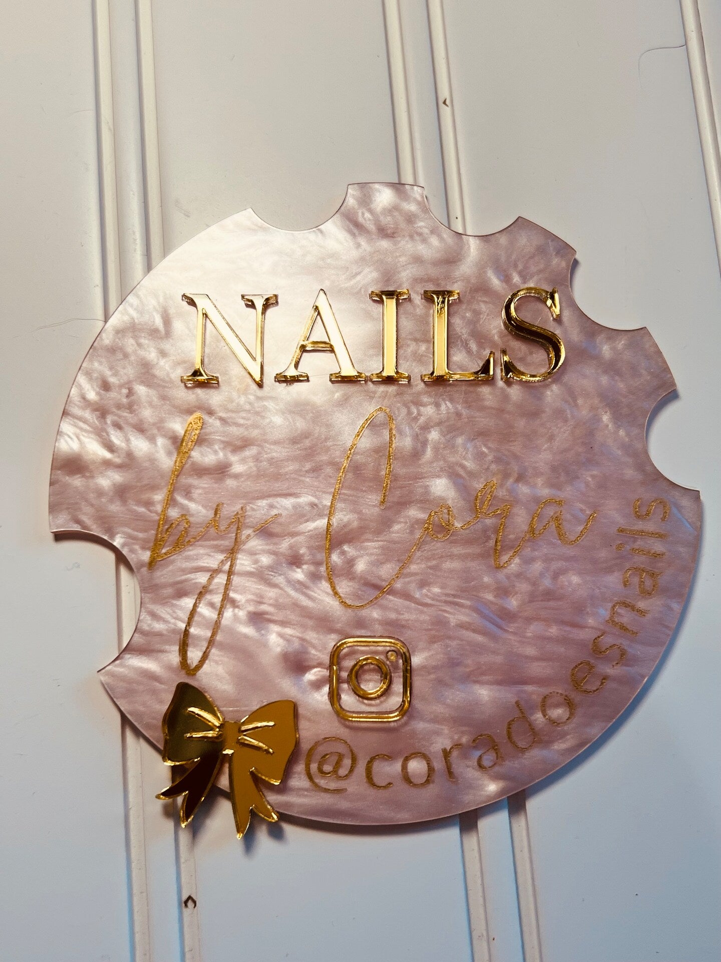 Acrylic Nailfie Disk for Manicure Photos Personalized and Nail Art Selfies Nail Photo Prop Social Media Prop Sign
