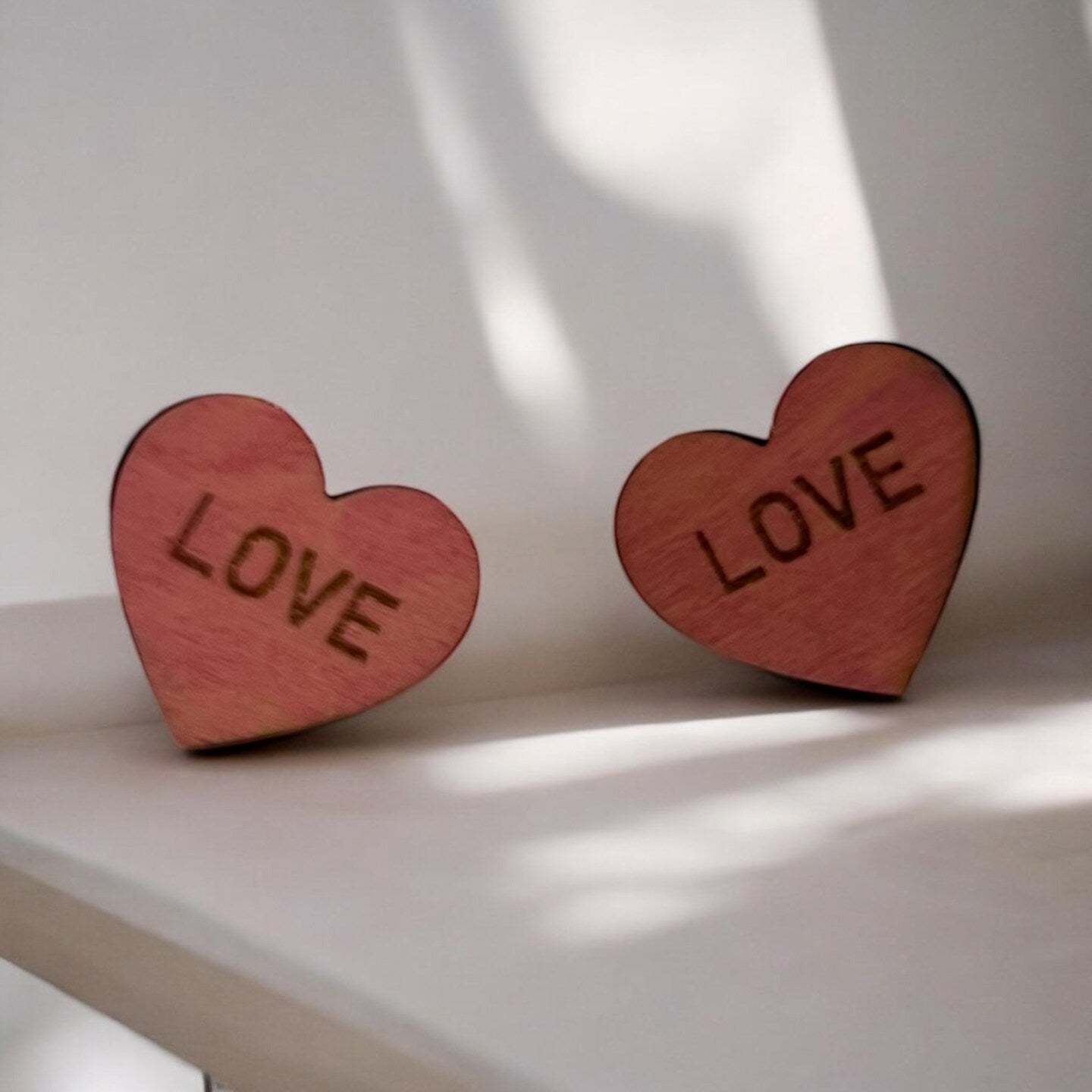 Sweet Heart Earrings Candy Valentine's Day Conversation Wood Stud Earring Set Valentine Gift