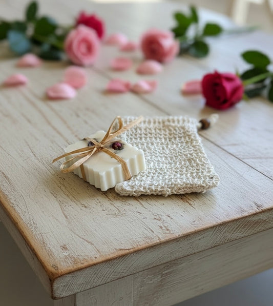 Handmade Triple Butter Soap Bar Moisturizing Floral Scent Botanical Mango Shea Cocoa