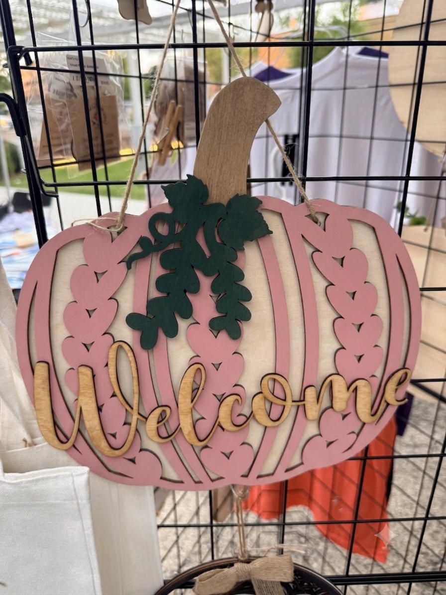 Wood Sweater Welcome Sign Pumpkin Fall Autumn Boho Farmhouse Decor Wall Hanging Door Hanging Winter Decor Door Sign Wall Sign