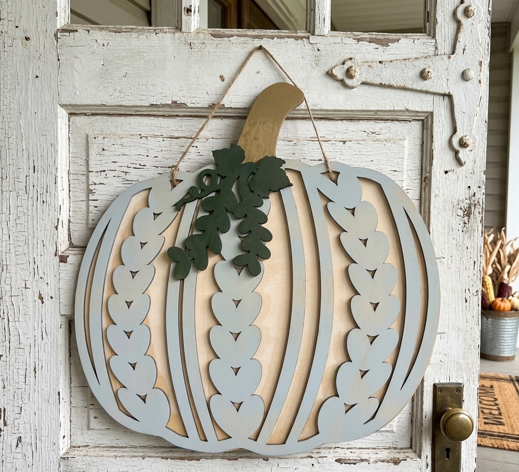 Wood Sweater Welcome Sign Pumpkin Fall Autumn Boho Farmhouse Decor Wall Hanging Door Hanging Winter Decor Door Sign Wall Sign