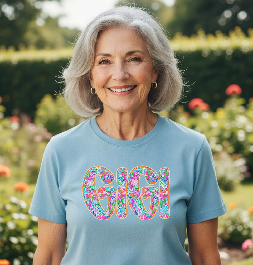 Floral Mama Coquette Bow Shirt Mama Flower Retro Mama Flower Mama Floral Nana Gigi Mimi Preppy Mama Mothers Day T-Shirt Crewneck