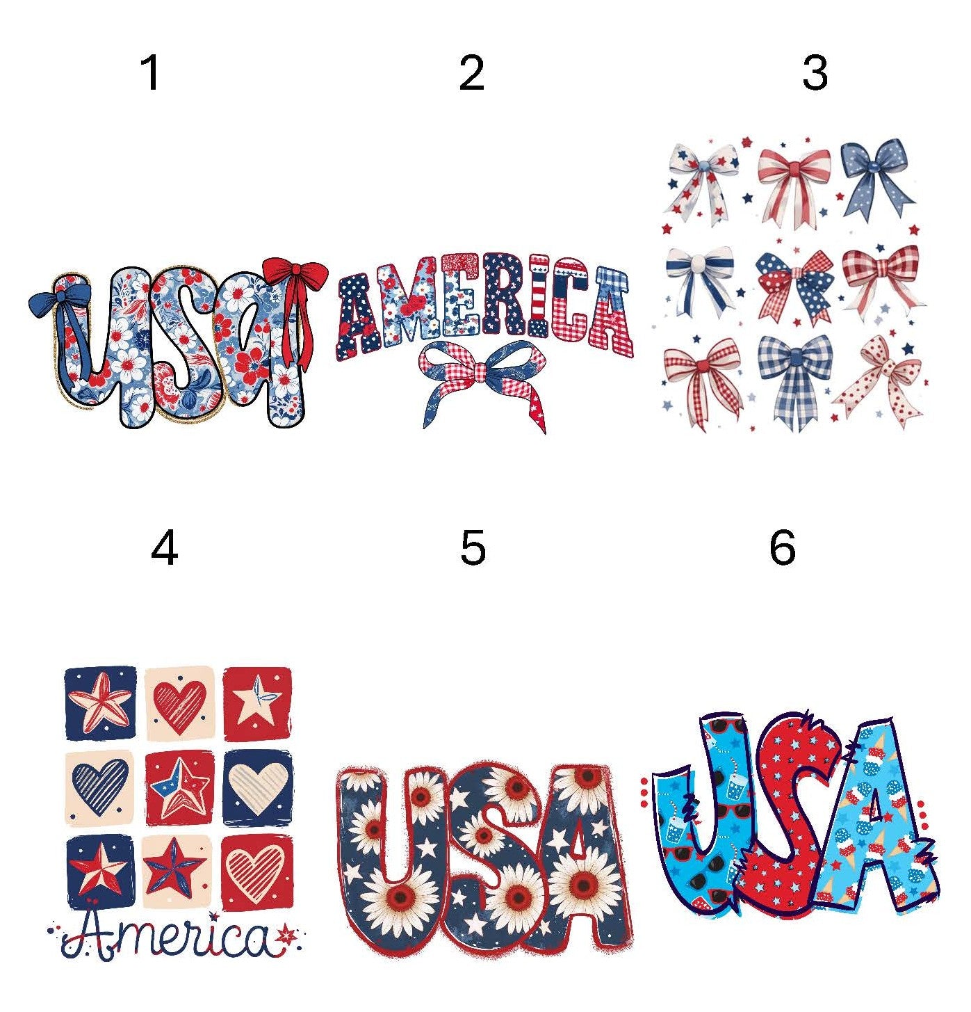 USA Floral Graphic Tee - Patriotic Red T-Shirt with Coquette Bows - 4th of July Summer Outfit - Americana Flowers Top